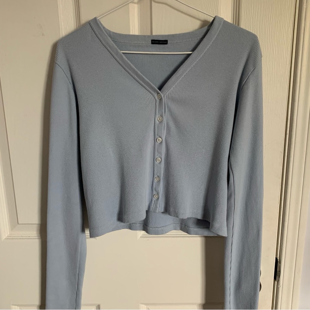 brandy melville blue cardigan